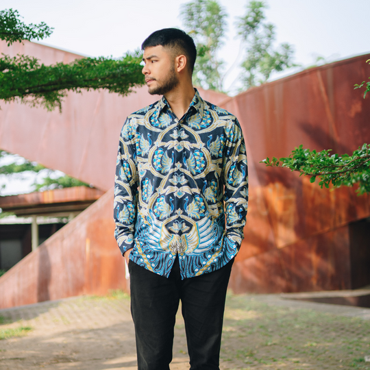 Long Sleeves - Sapphire Peacock