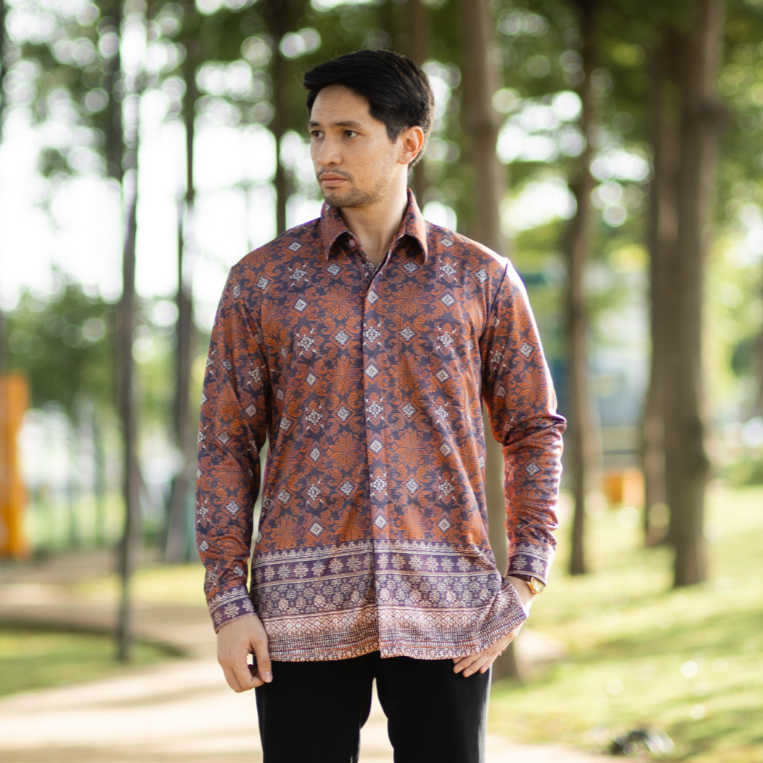 Long Sleeves - Copper Songket