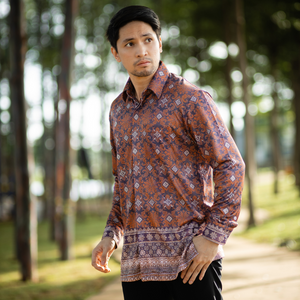 Long Sleeves - Copper Songket