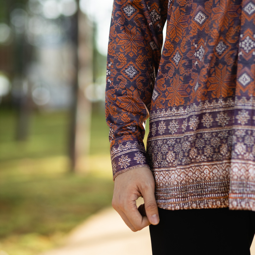 Long Sleeves - Copper Songket